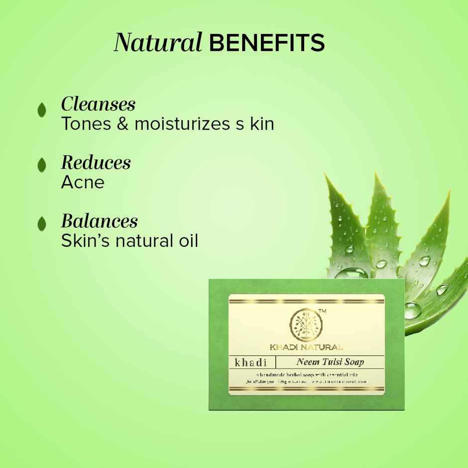 Khadi Natural Neem Tulsi Soap For Refreshing Skin