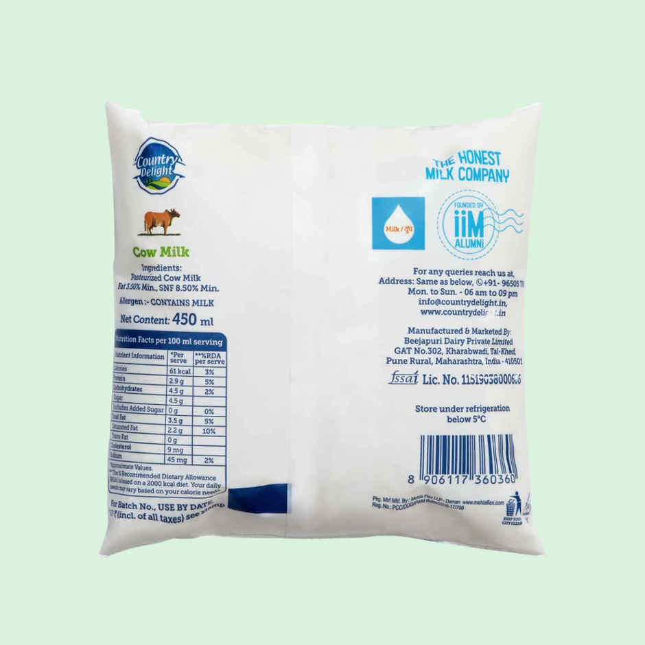 Country Delight Cow Fresh Milk | Pouch
