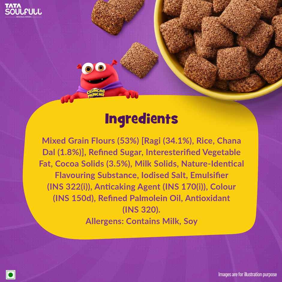Tata Soulfull Ragi Bites Choco Fills, No Maida, More Cream Filling, Kids Cereal