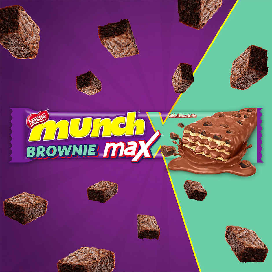 Nestle Munch Max Brownie Crunchy Wafer With Cocoa Brownie Bits Combo