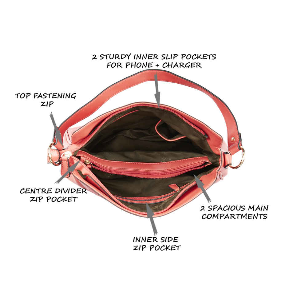 Lavie Women's Serbs Hobo Bag | Coral