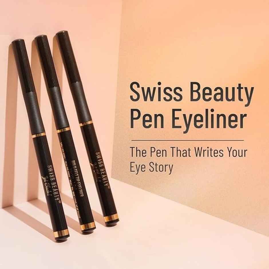 Swiss Beauty Bold Felt Tip Eyeliner | Jet Black