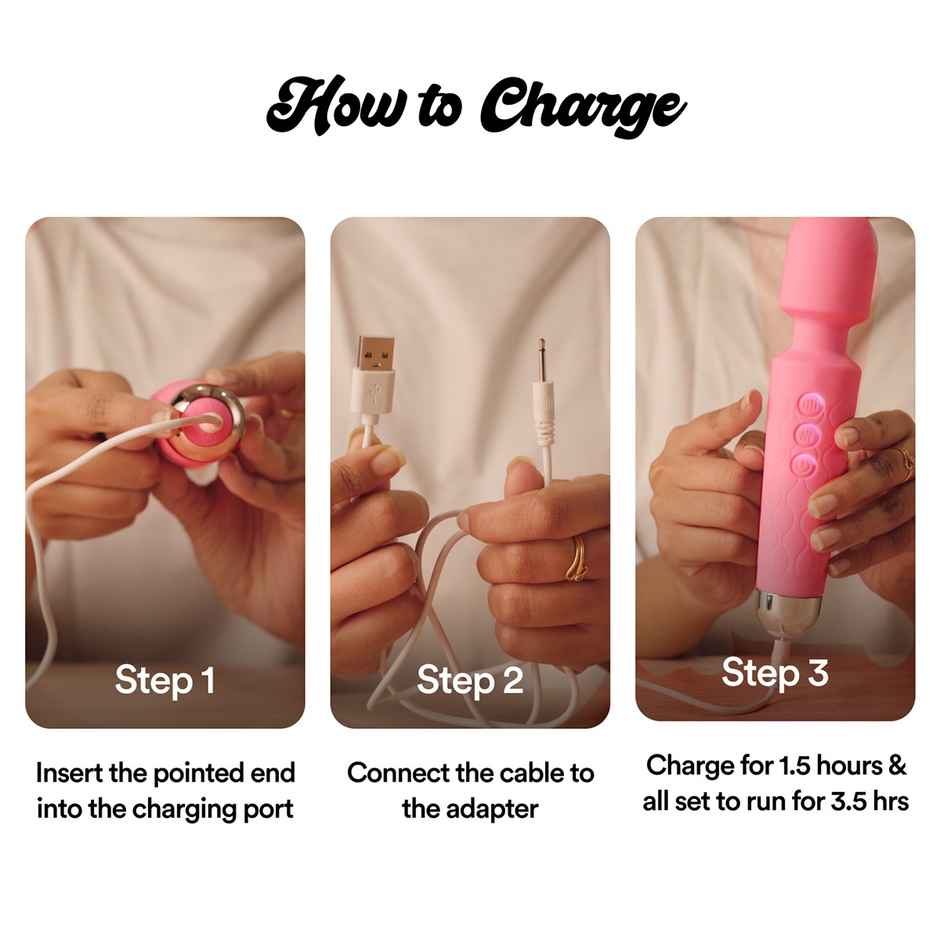 Bold Care Rhythm 20 Modes 360 Movable Head Flexible Wand | 1 Year Warranty