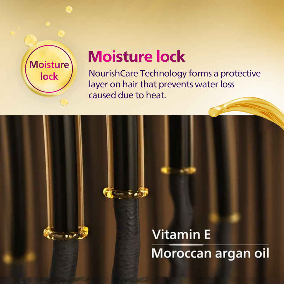 Philips NourishCare Hair Straightener|No Heat Damage & Silkprotect Care. Moisture Lock|BHS522/00