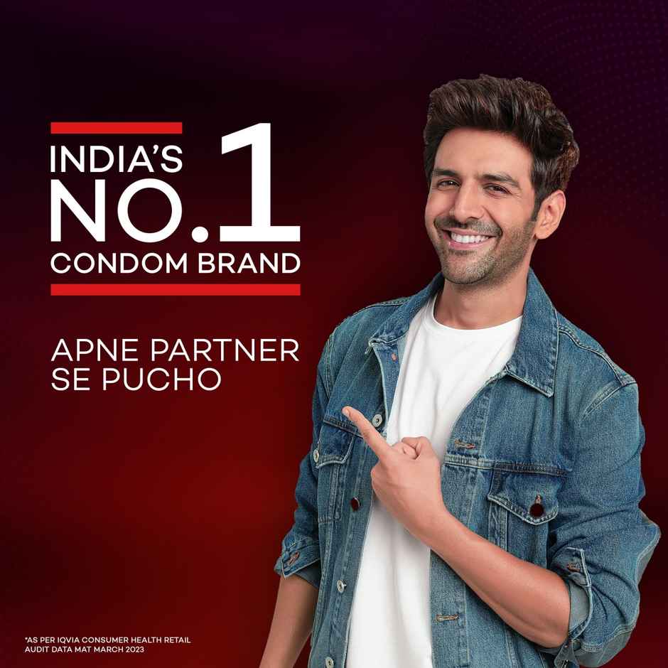 Manforce Cocktail Condoms with Dotted-Rings Strawberry & Vanilla Flavoured