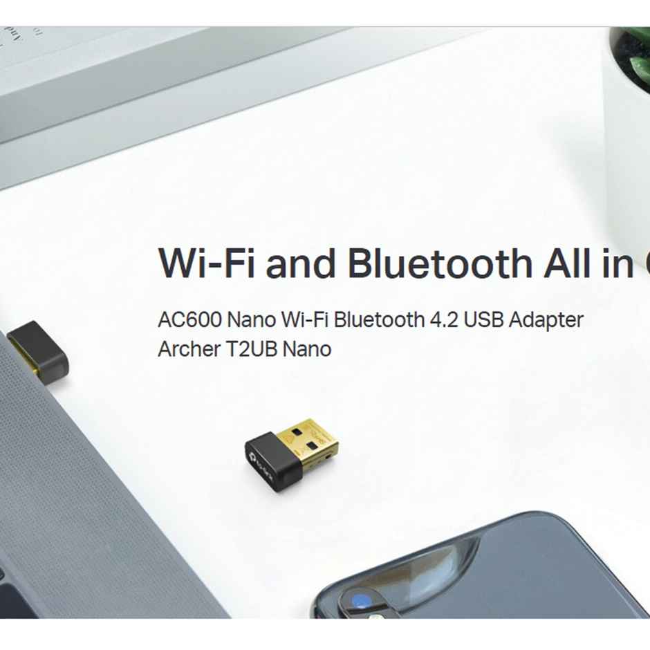 TP-Link Archer T2UB Nano AC600 Wi-Fi Bluetooth 4.2 USB Adapter, High-Speed Dual Band, Plug and Play