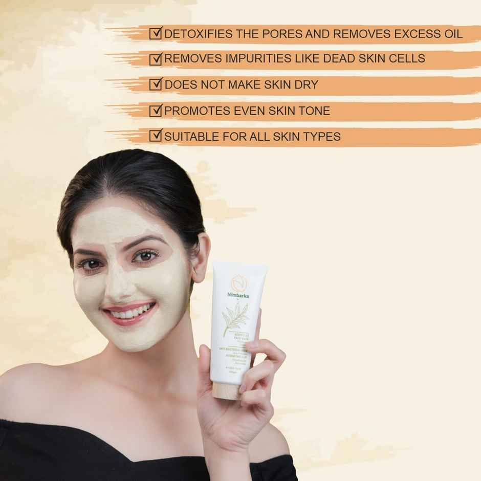 Nimbarka Neem Clay Face Mask Deep Cleansing & Hydrating Formula For Flawless Skin
