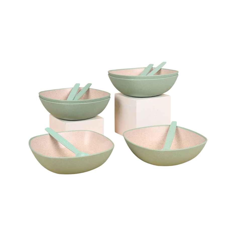 Eha Earth-Friendly Multipurpose Bowls | 600 ml | Made With Rice Husk Biocomposite | Set Of 6