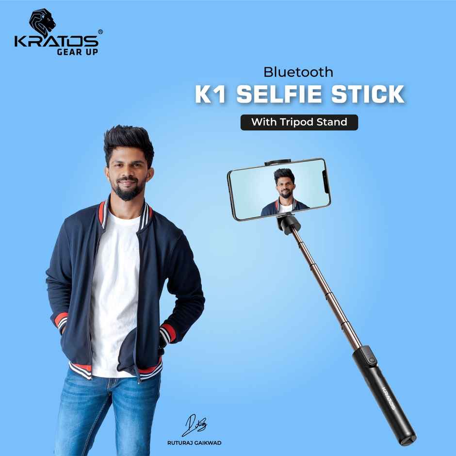 Kratos Multi Purpose Selfie Stick with Tripod Stand for Mobile Phone with Bluetooth Remote