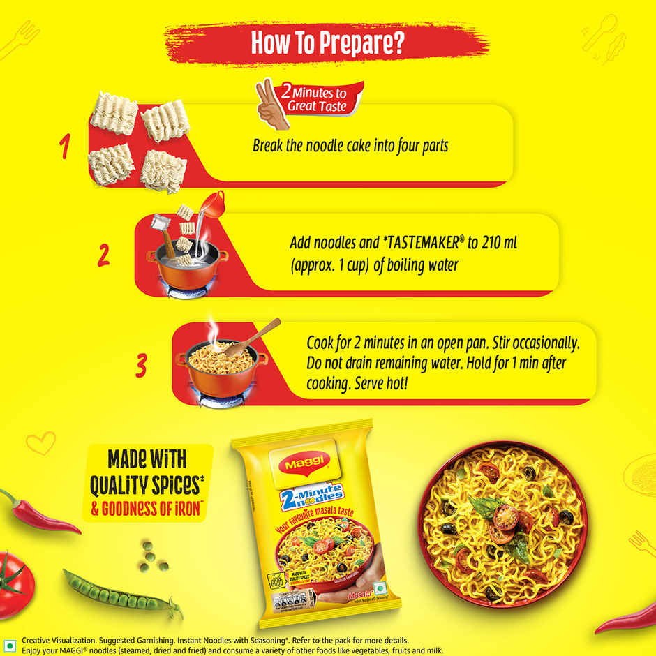 MAGGI 2-Minute Instant Noodles | Masala Noodles | Made With Quality Spices