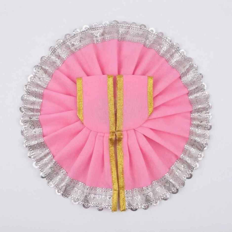 Gullak Laddu Gopal Gherdar Poshak | Solid Color | Pink | Size 4