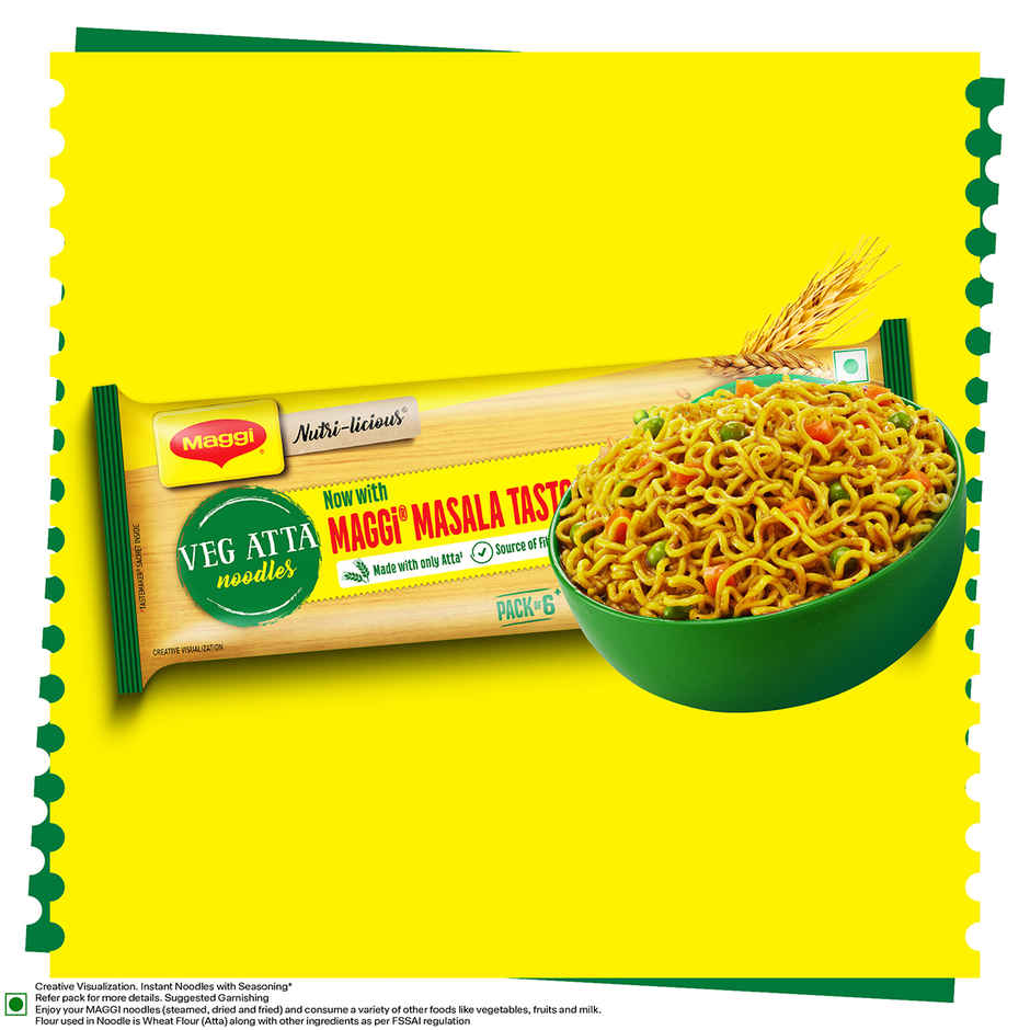Maggi Veg Atta Noodles Made with Only Atta Flour