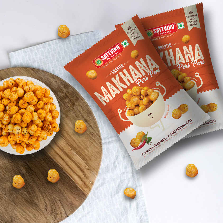 Sattviko Probiotic Peri Peri Roasted Makhana