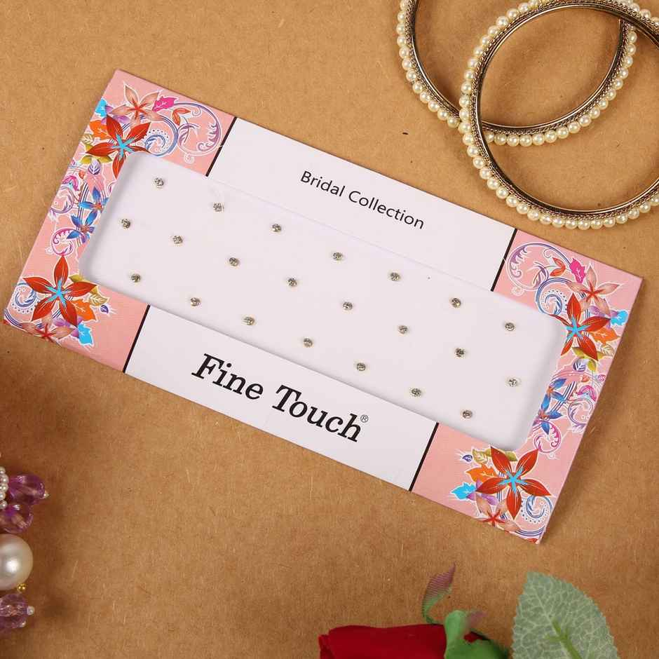 Fine Touch Bindi Small Silver Stone