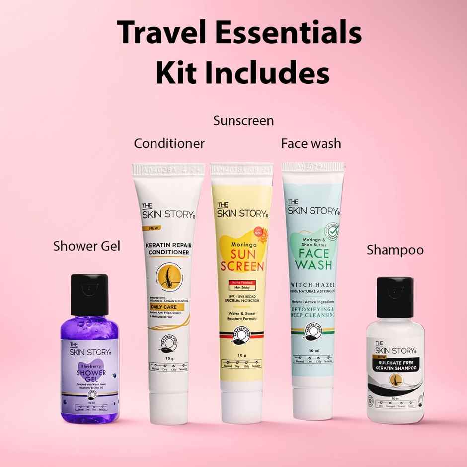 The Skin Story On-The-Go Travel Kit Bath and Body Pack For Men & Women