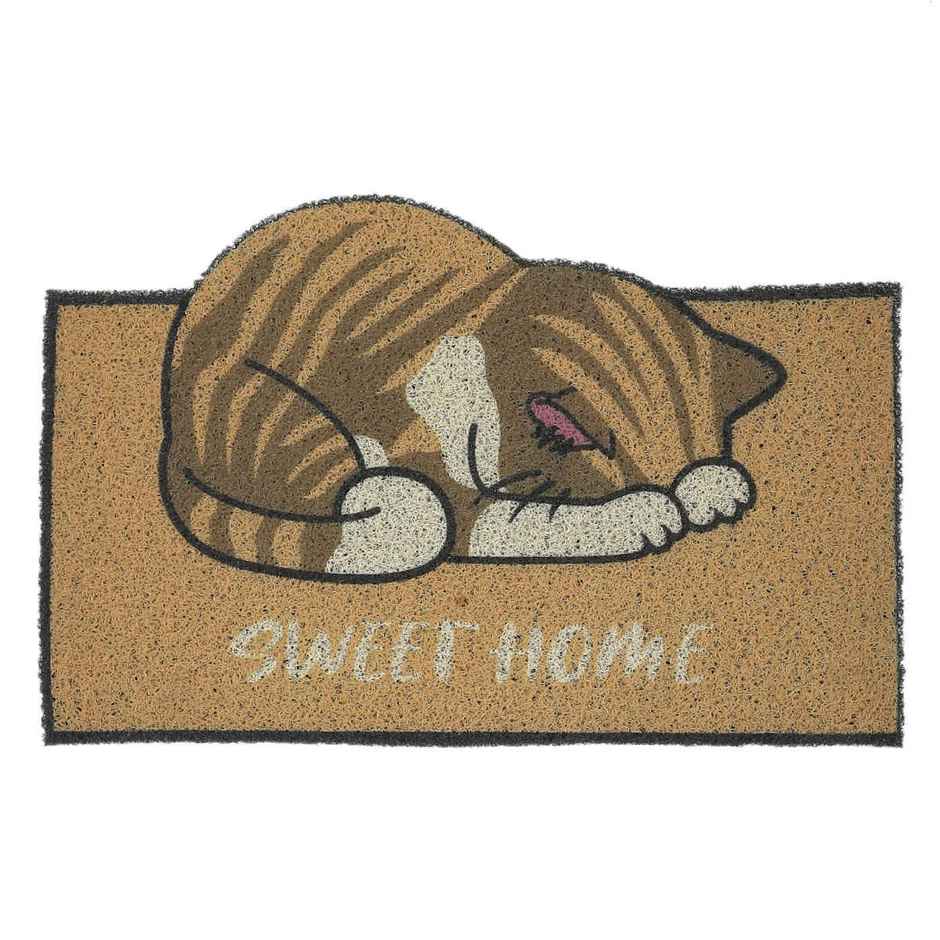 Status Kids Pvc Anti- Skid Door Mat | 45 x 70 cm | Cat
