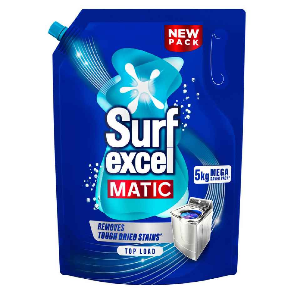 Surf Excel Matic Top Load Detergent Liquid | Pouch (5L) & Comfort Morning Fresh After Wash Fabric Conditioner (2L) & Vim Dishwash Liquid | Removes 100+ Odours & Grease In 1 Wash (3.2L) & Domex Ocean Fresh Toilet Cleaner Liquid (1L) & Vim Lavendar Ultrapro Floor Cleaner | Pouch (1.8L) Combo 