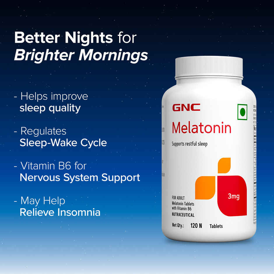 GNC Melatonin Tablets 3 mg Per Serving