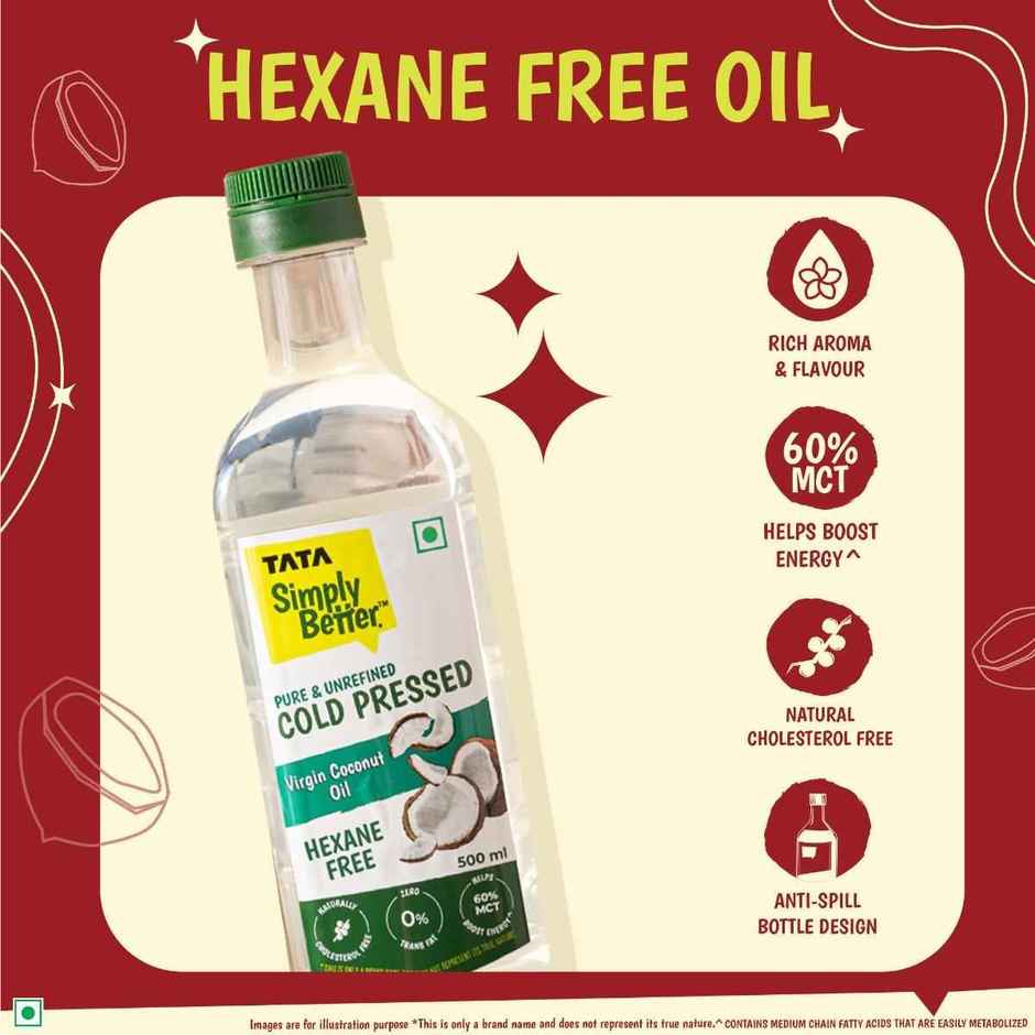 Tata Simply Better Virgin Coconut Cold Pressed Oil | Pure & Unrefined Oil