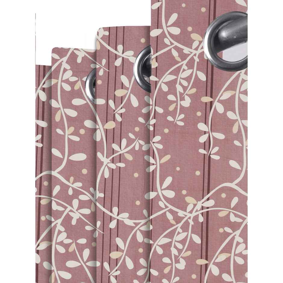 BAY6 Polyester Long Door Curtains | Brown - 9 x 4 ft