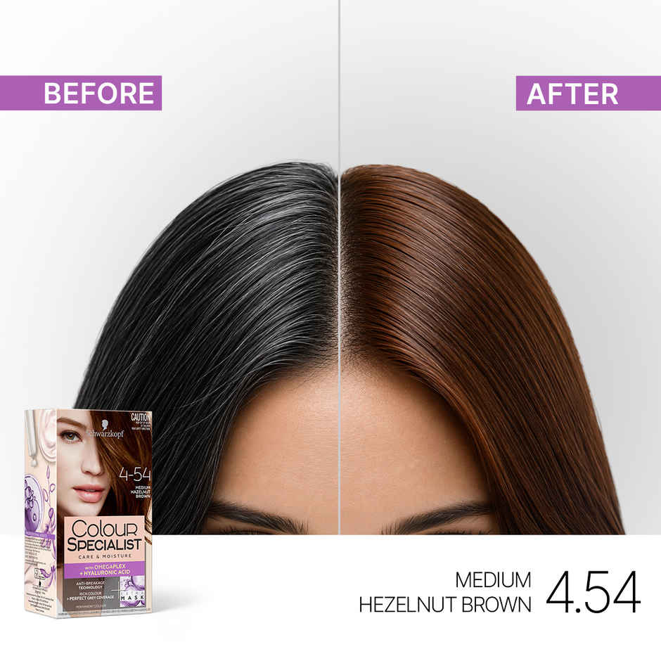 Schwarzkopf Colour Specialist Permanent Hair Colour 4-54 - Medium Hazelnut Brown