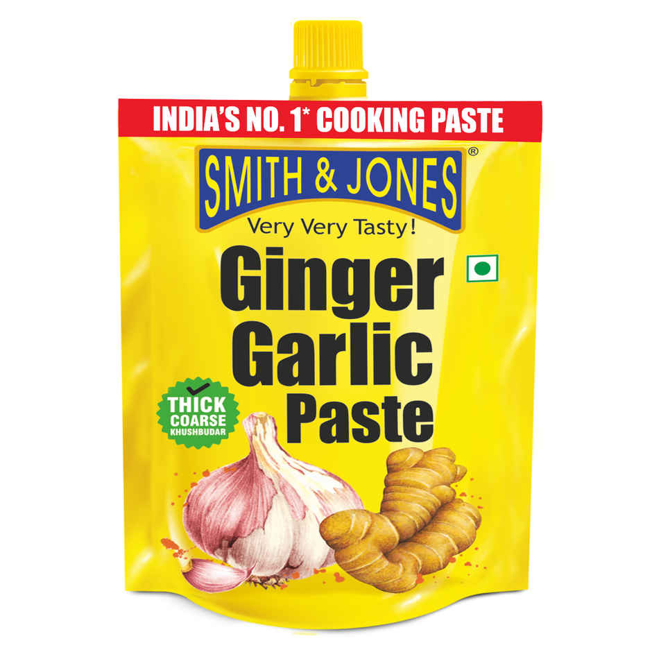 Smith & Jones Ginger Garlic Paste, India's No.1 Cooking Paste, Thick & Coarse Paste