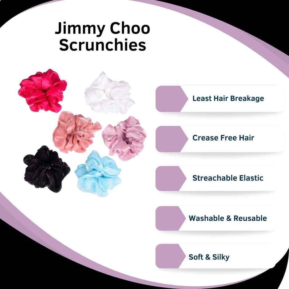 Matkooz Jimmi Choo Scrunchies (Black White Blue Red Rose Gold Lavender)