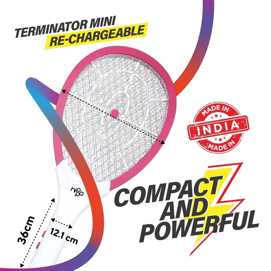 Nippo Terminator Mini Rechargeable Mosquito Bat | Fast Charging