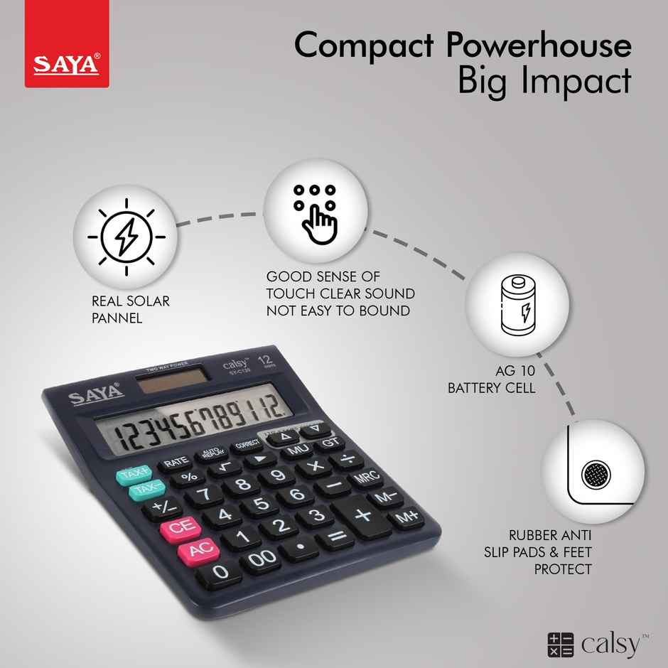 Saya Check & Correct Classic Desktop Calculator - Accurate, Reliable, and Easy to Use