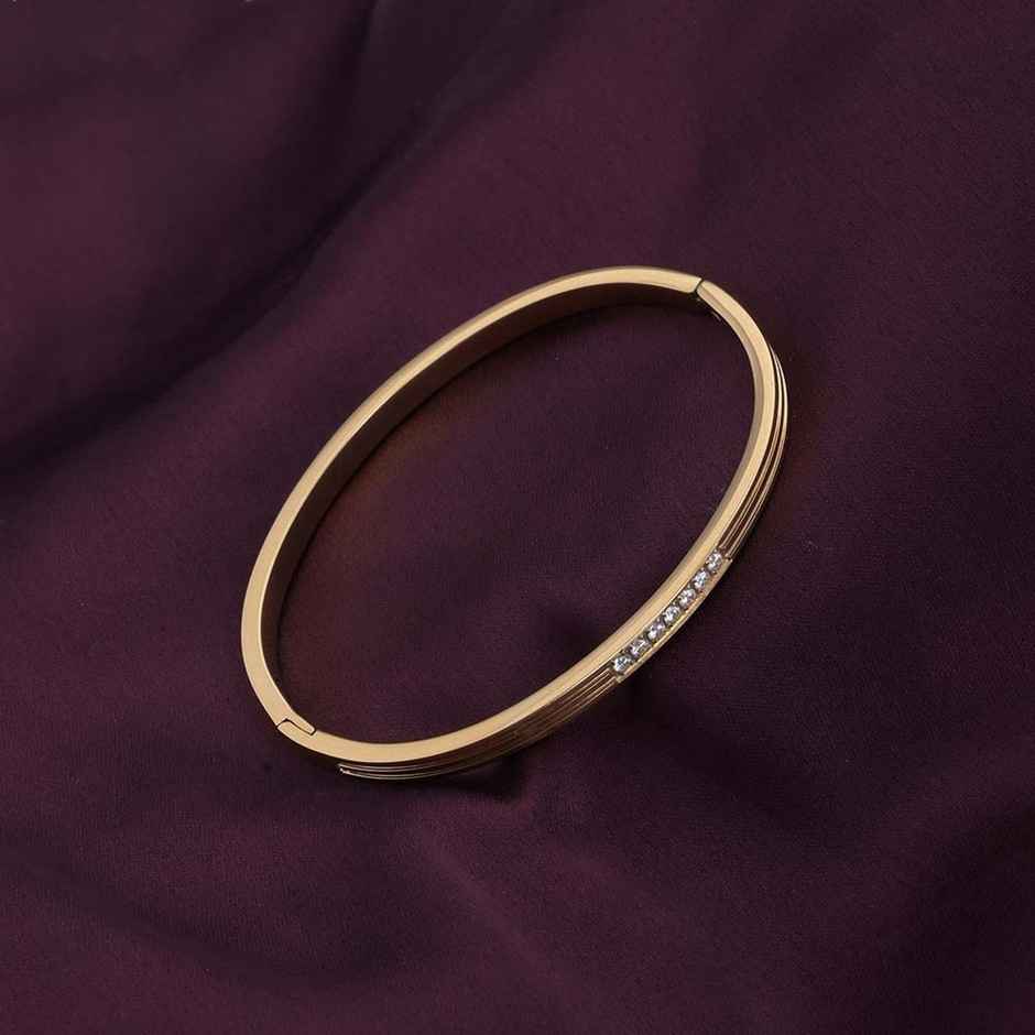 Palmonas Diamond Allure Bangle Bracelet For Womens | Waterproof And Anti-Tarnish