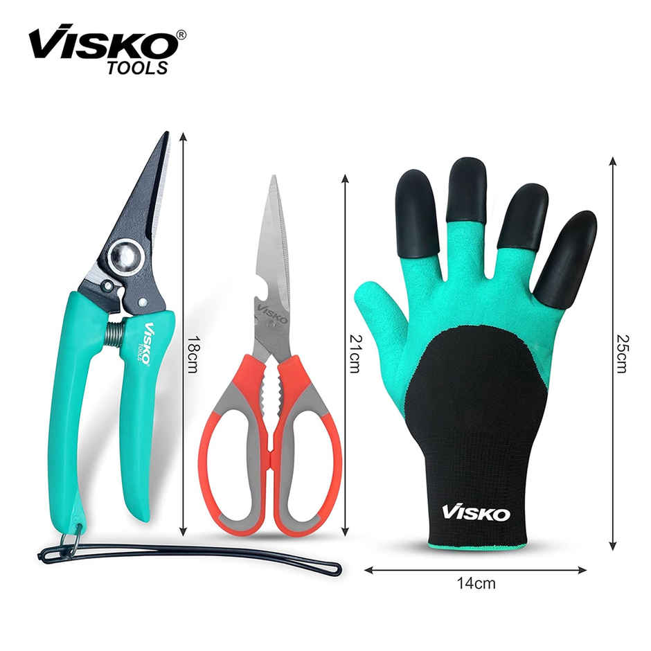 Visko Garden Tools Set With 3 Pieces Garden Tool Kit