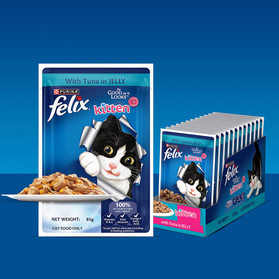 Felix Tuna Jelly Wet Cat Food Kitten | Complete & Balanced