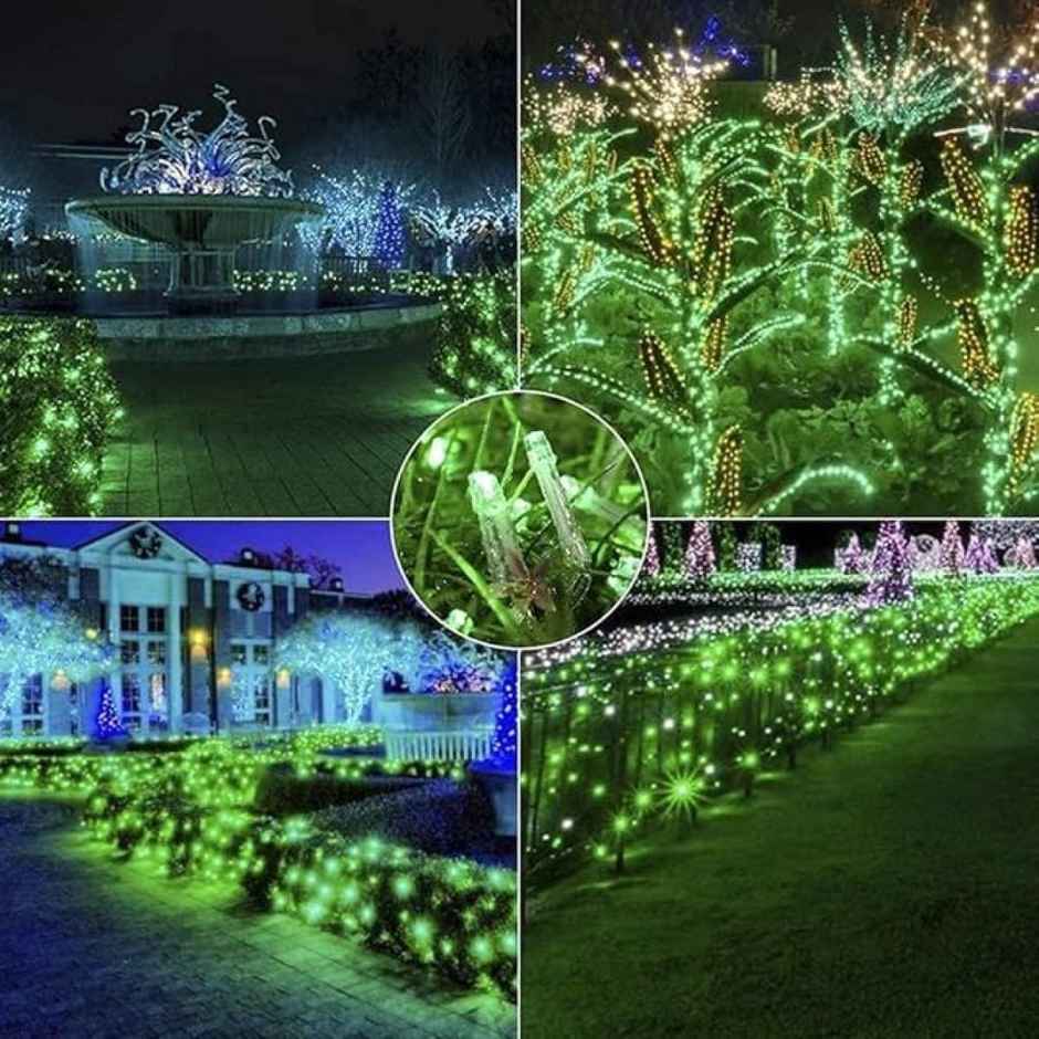 Desidiya Rice String Lights | Green | Fresh & Vibrant Lighting For Outdoor & Indoor Decor | 12 m