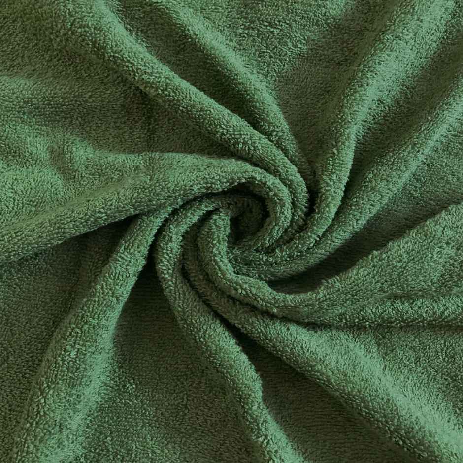 Welspun Solid Green 100% Cotton Quik Absorbent Bath Towel For Men And Women