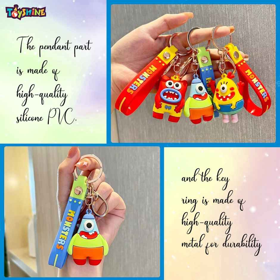 Toyshine 6 Pc Cute keychain Kawaii Cartoon Keychains with Holder AccesBAUies- Model D/1