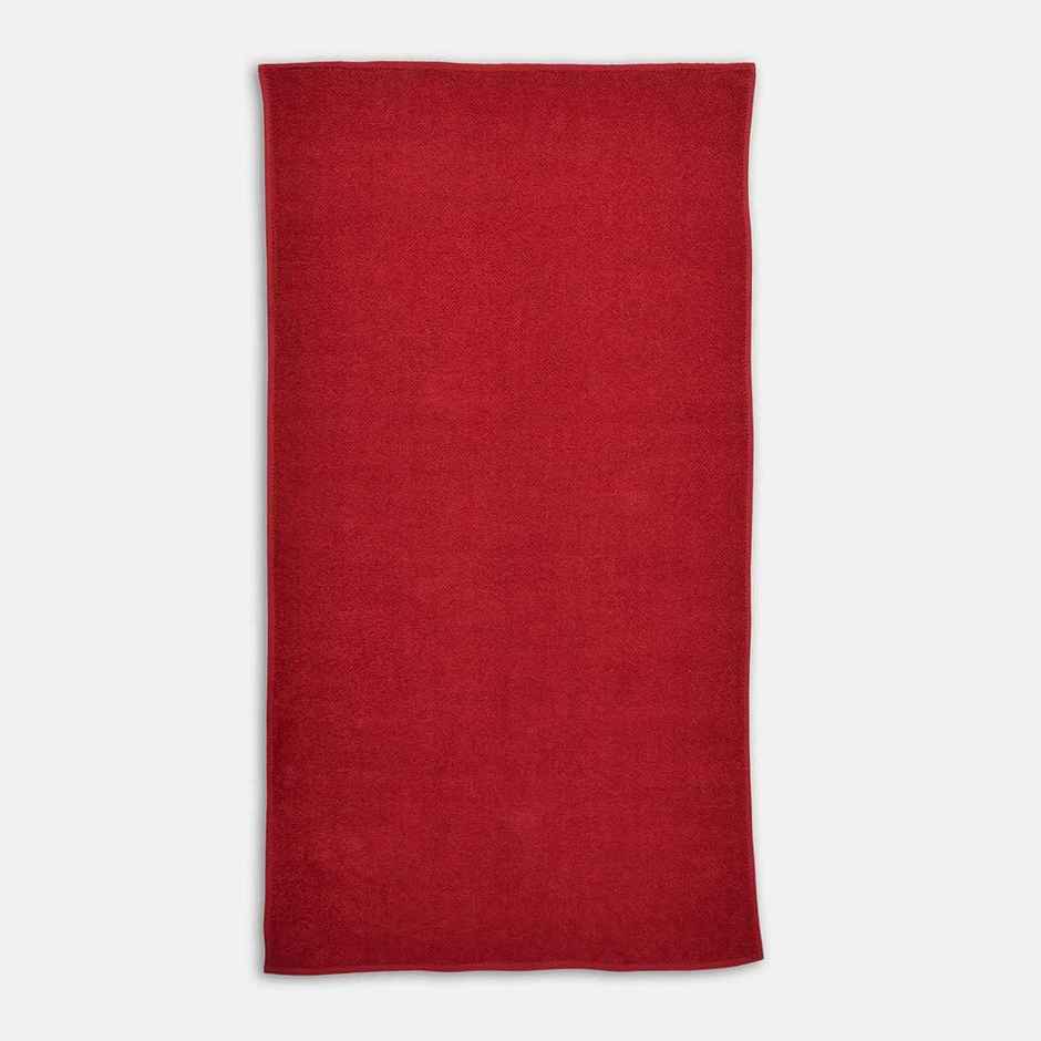 Fabindia Red Cotton Pile Hand Towel