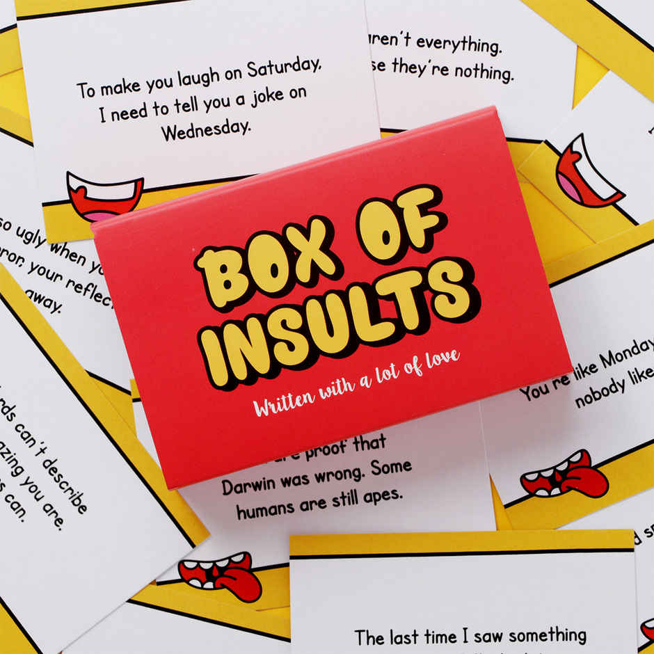 Box of Insults - Funny Rakhi Gift for Brother and Sister | Oye Happy