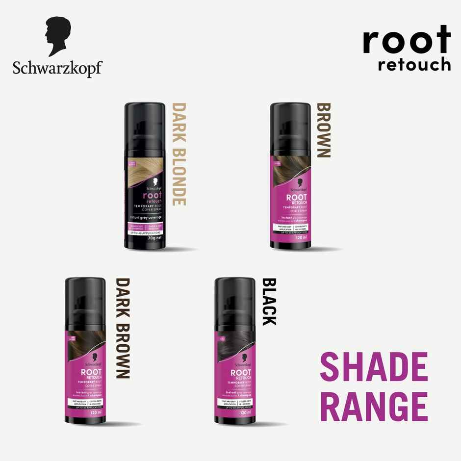 Schwarzkopf Root Retouch Temporary Root Cover Spray Hair Colour - Black