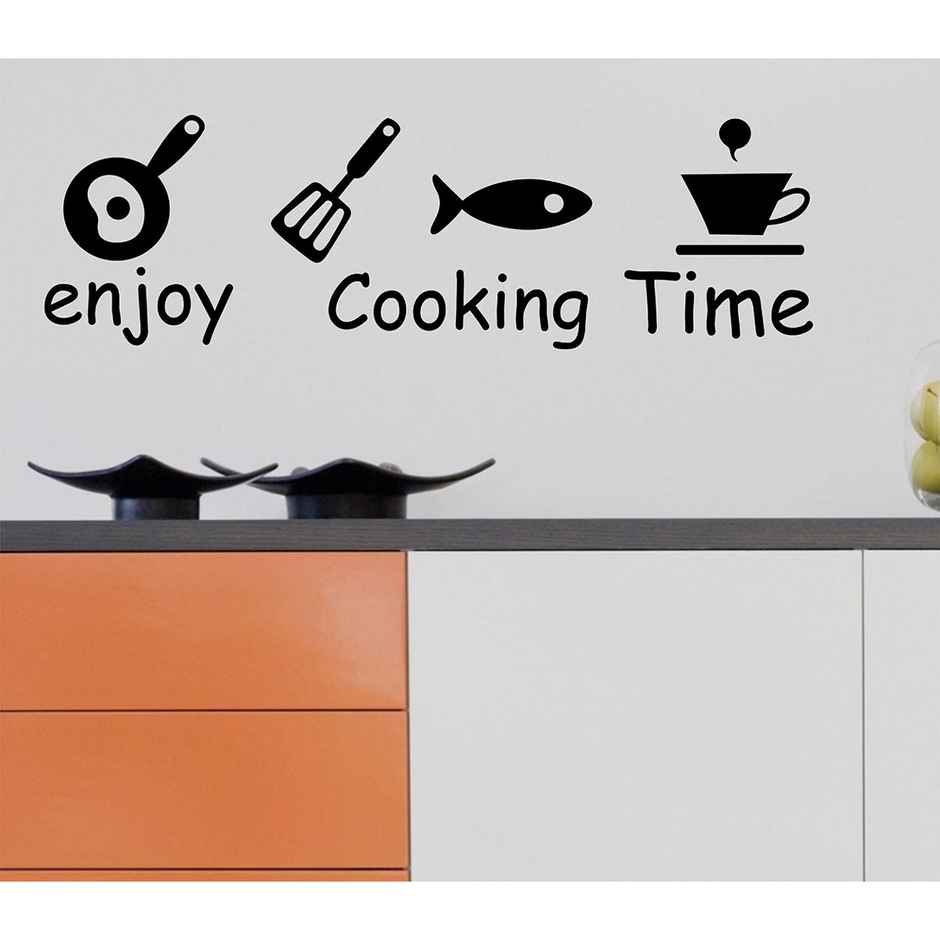 BAY6 Cooking Quotes Self Adhesive Sticker - 100cm - | Pack Of 1