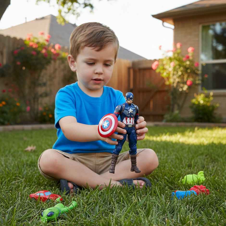 Striders Licensed Mini Captain America Figure Toy | 4 inch