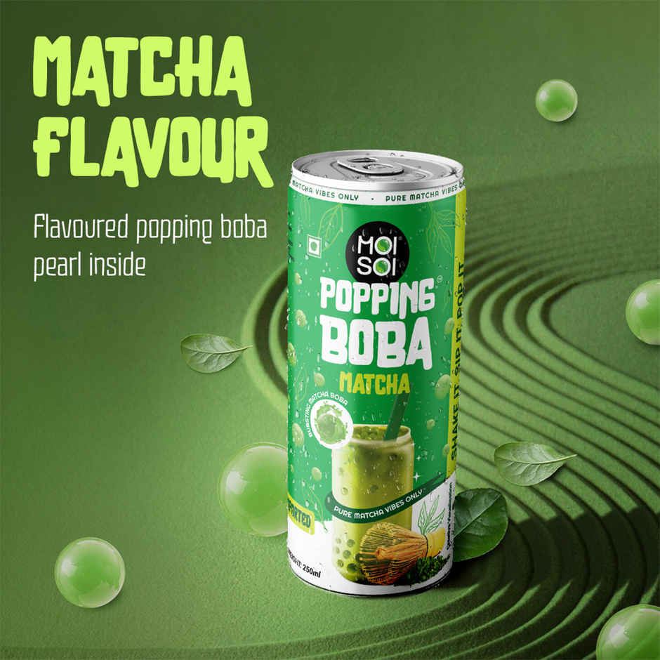 Moi Soi Matcha Flavoured Popping Boba Drink