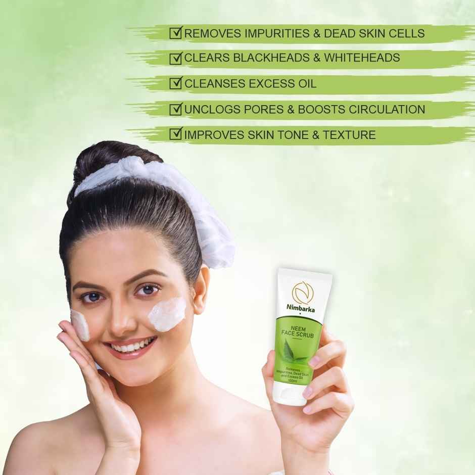 Nimbarka Neem Face Scrub Natural Exfoliating Scrub For Clear Radiant Skin