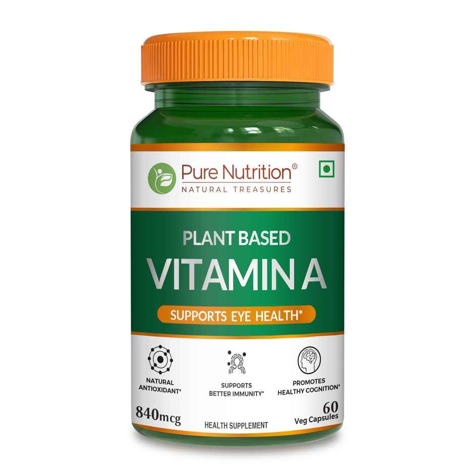 Pure Nutrition Plant-Based Vitamin A from Beta Carotene - 60 VEG Capsules