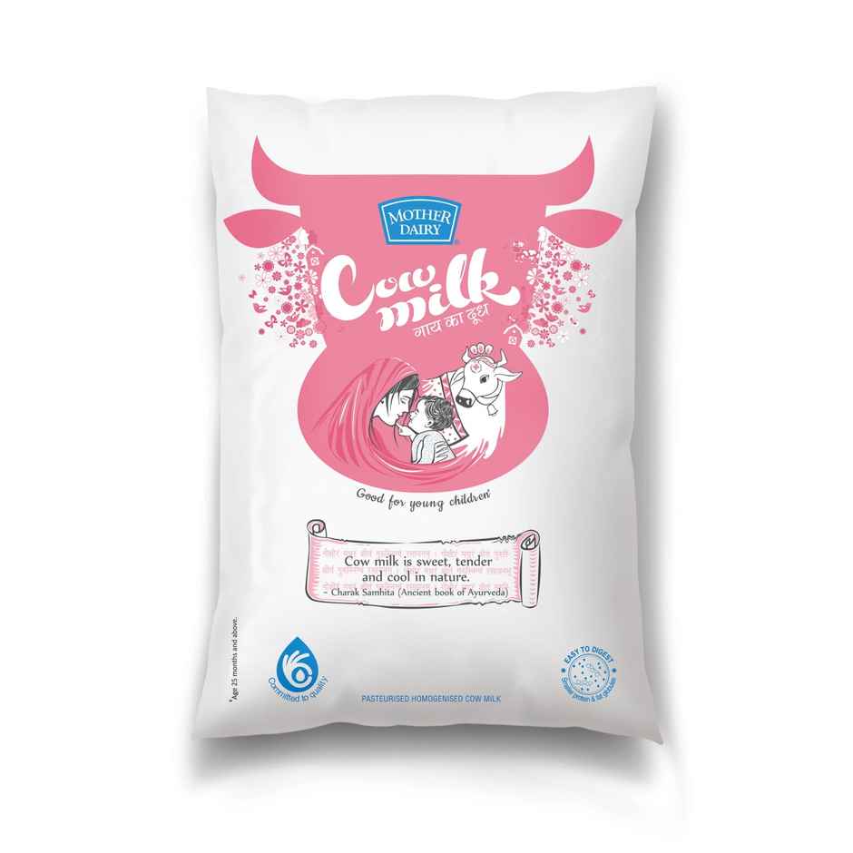 Mother Dairy Cow Fresh Milk (Pouch) Combo