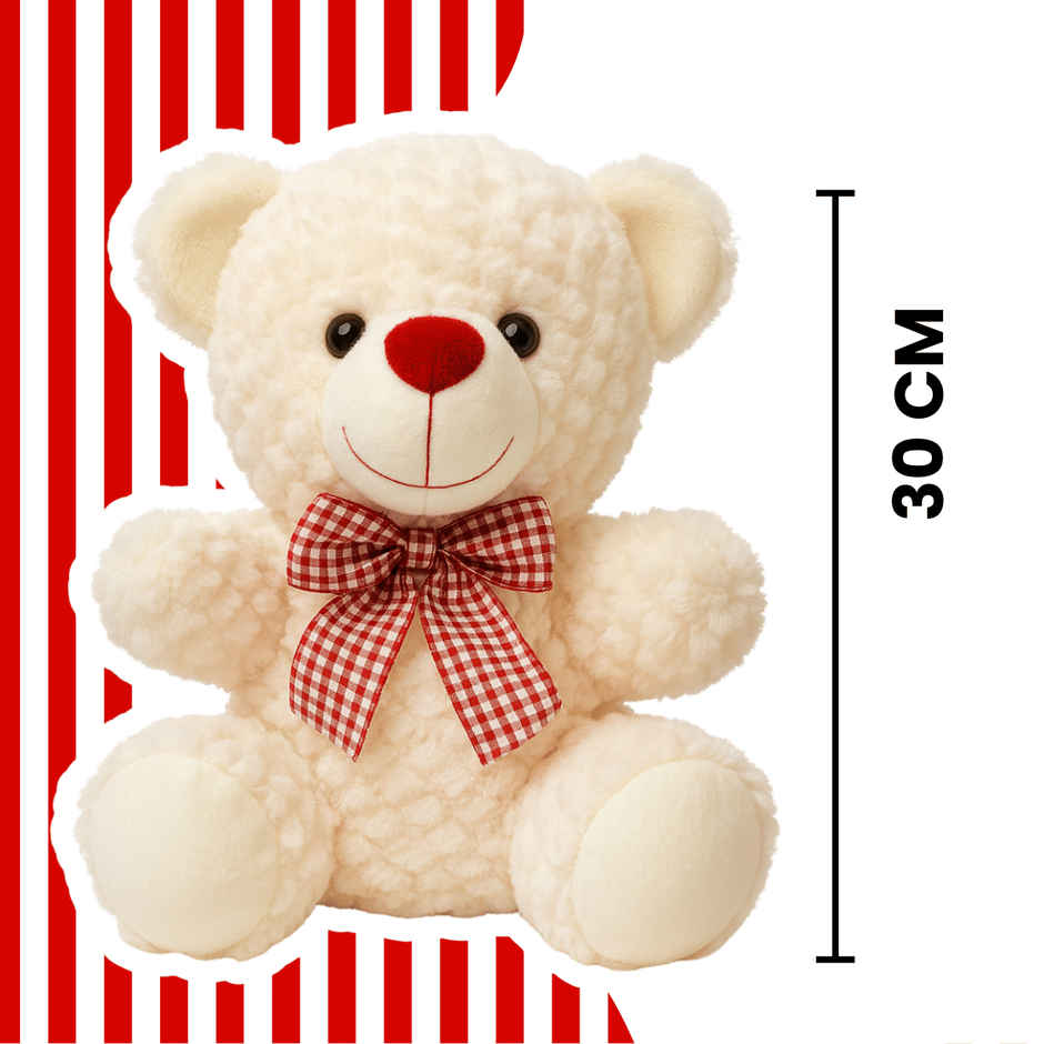 ToyTales Teddy Bear 30cm soft toy | Perfect birthday Gift | Plushie |Cream 30 cm