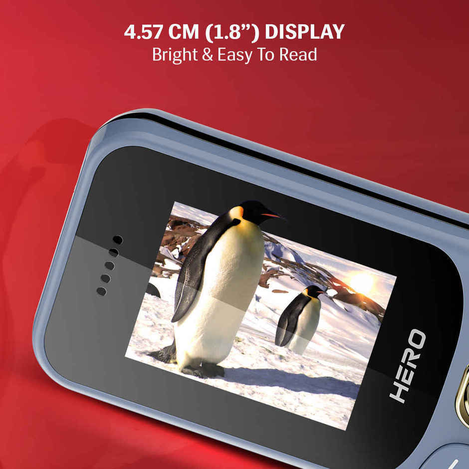 Lava Hero Shakti 2026 Dual SIM Keypad Phone | 1.8 inch Display | Type C | Grey