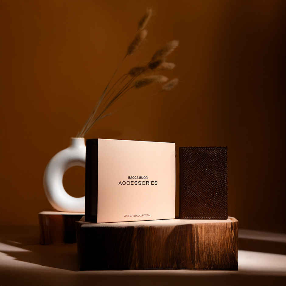 Bacca Bucci Men's Solid Genuine Leather Wallets | Black - Free Size