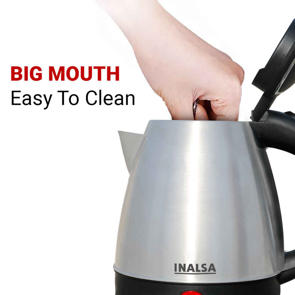 INALSA Electric Kettle Asta 1.5 Liter with Stainless Steel Body,1350W Auto Off & Boil Dry Protection