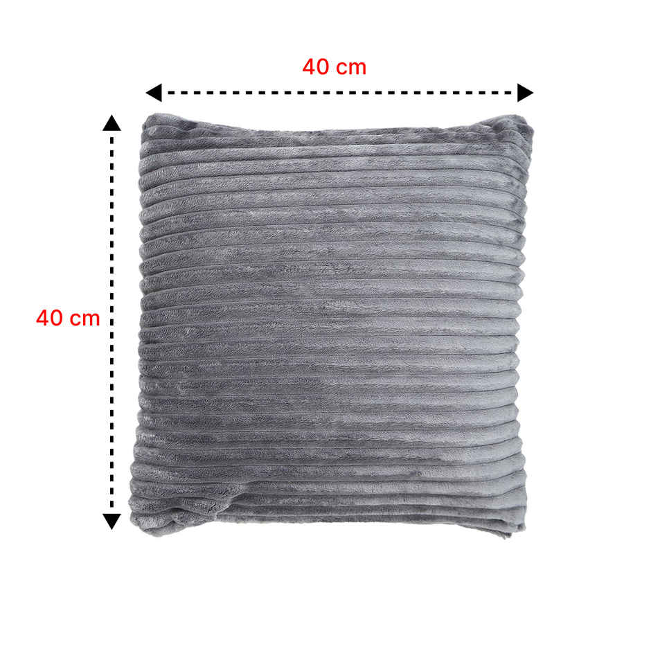 Status Ribbed Memory Foam Cushion 40 x 40 Cm - Grey