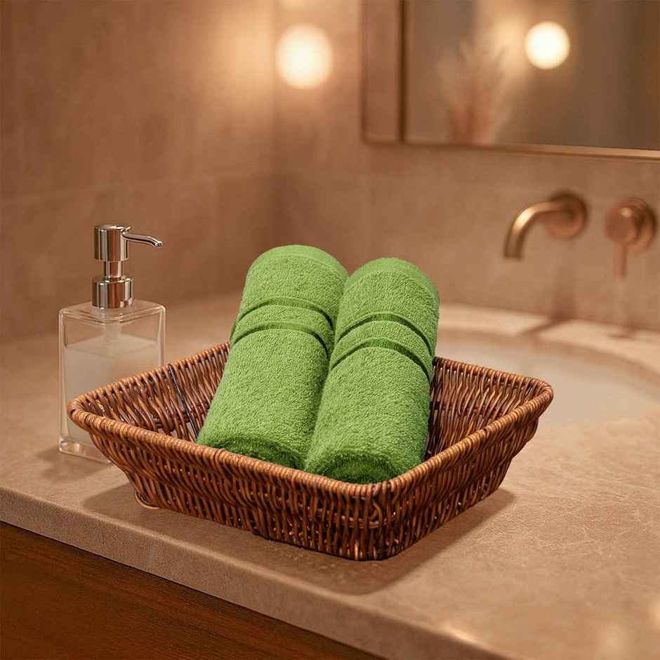 Home Elegance by My TridentComfort Living Gym Cotton Hand Towel | Lime Green